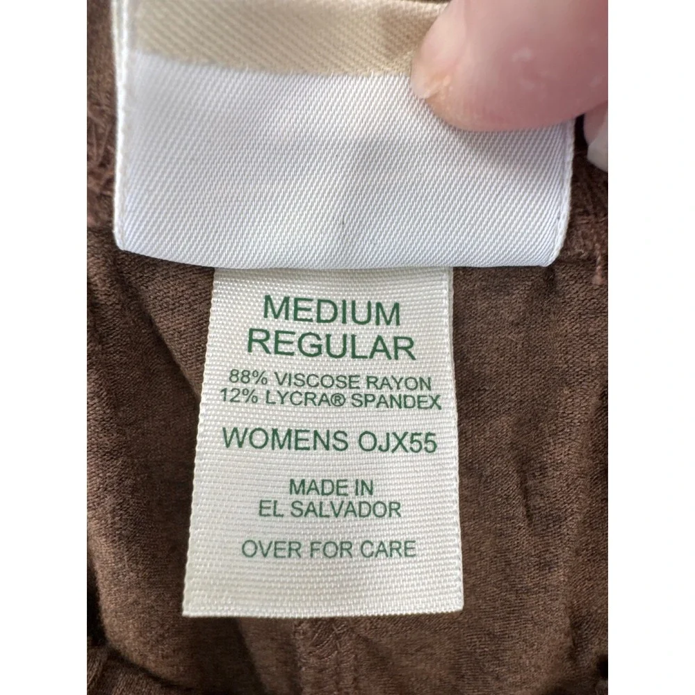 L.L.Bean Womens Brown Viscose Rayon Blend Lounge Pull On Pants Size Medium